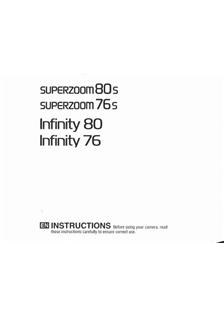 Olympus Infinity 80 manual. Camera Instructions.